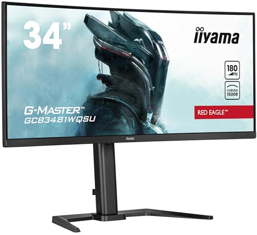 iiyama G-Master GCB3481WQSU-B1 34" VA CURVO UWQHD 180Hz 0.3 ms USB-A Altavoces Altura Ajustable iiyama G-Master GCB3481WQSU-B1 34" VA CURVO UWQHD 180Hz 0.3 ms USB-A Altavoces Altura Ajustable von iiyama