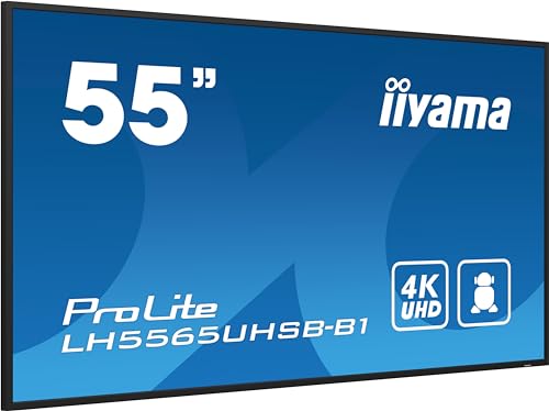 iiyama Prolite LH5565UHSB-B1 139cm 54,6" Digital Signage Display IPS LED Panel 4K UHD HDMI DP USB2.0 RS-232c RJ45 Audio-Out Mediaplayer Android-OS WiFi 24/7 800 cd/m² schwarz iiyama Prolite LH5565UHSB-B1 139cm 54,6" Digital Signage Display IPS LED Panel 4K UHD HDMI DP USB2.0 RS-232c RJ45 Audio-Out Mediaplayer Android-OS WiFi 24/7 800 cd/m² schwarz von iiyama