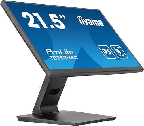 iiyama Prolite T2252MSC-B2 54,5cm 21,5" IPS LED-Monitor Full-HD 10 Punkt Multitouch kapazitiv HDMI DP USB3.0 7H schwarz von iiyama