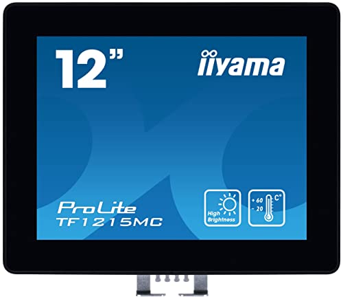 iiyama ProLite TF1215MC-B1 31cm 12,1" IPS LED-Monitor WXGA Open Frame 10 Punkt Multitouch kapazitiv VGA HDMI DP IP65 Touch-durch-Glas Ant-Fingerprint schwarz von iiyama