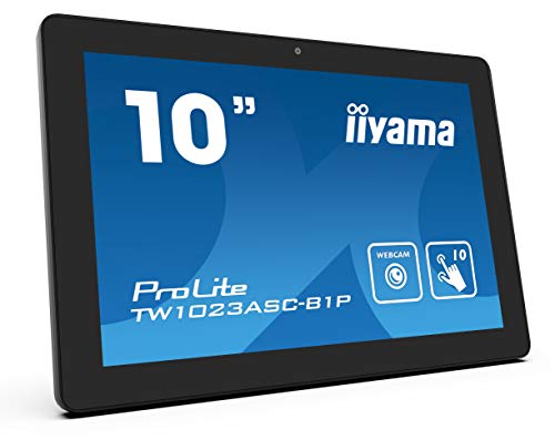 iiyama ProLite TW1023ASC-B1P 25,5cm 10,1" LED-Monitor WXGA 10 Punkt Multitouch kapazitiv HDMI USB2.0 RJ45 Android-OS PoE schwarz von iiyama