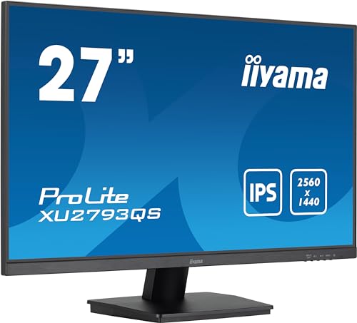 iiyama ProLite XU2793QS-B7 68,5cm 27" IPS LED-Monitor WQHD 100Hz HDMI DP Slim-Line Adaptive Sync schwarz von iiyama