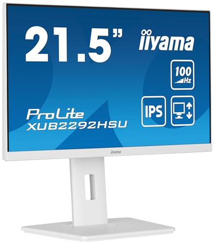 iiyama Prolite XUB2292HSU-W6 21.5" IPS FullHD 100Hz USB-A Altavoces Altura Ajustable von iiyama