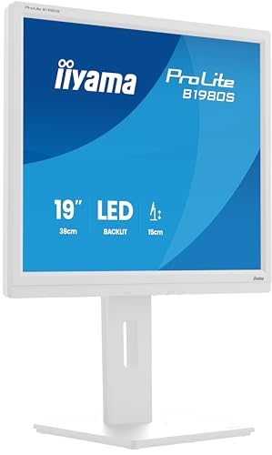 iiyama Prolite B1980S-W1 48cm 19" LED-Monitor SXGA HDMI DP Höhenverstellung Pivot weiß von iiyama