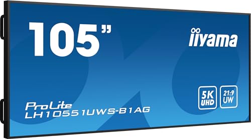 iiyama Prolite LH10551UWS-B1AG 265.9cm 104,7" Digital Signage Display IPS LED Panel 21:9 5KUW HDMI DP USB2.0 RS-232c RJ45 USB-C DP-Out Daisy Chain OPS-PC-Slot 24/7 schwarz von iiyama