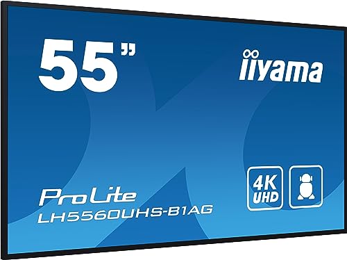 iiyama Prolite LH5560UHS-B1AG 139cm 54.6" Digital Signage Display VA LED Panel 4K UHD HDMI Audio-in USB2.0 RS-232c RJ45 Mediaplayer Android 11 OS WiFi 24/7 schwarz iiyama Prolite LH5560UHS-B1AG 139cm 54.6" Digital Signage Display VA LED Panel 4K UHD HDMI Audio-in USB2.0 RS-232c RJ45 Mediaplayer Android 11 OS WiFi 24/7 schwarz von iiyama
