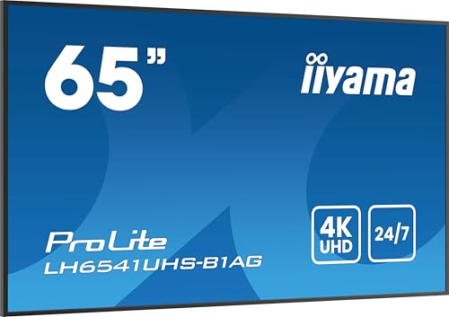 iiyama Prolite LH6541UHS-B1AG 164cm 64.5" Digital Signage Display VA LED Panel 4K UHD HDMI RS-232c RJ45 USB2.0 Mediaplayer 24/7 schwarz iiyama Prolite LH6541UHS-B1AG 164cm 64.5" Digital Signage Display VA LED Panel 4K UHD HDMI RS-232c RJ45 USB2.0 Mediaplayer 24/7 schwarz von iiyama