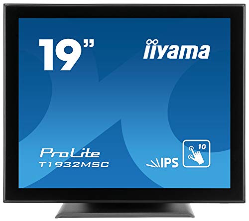 iiyama Prolite T1932MSC-B5AG 48 cm (19") IPS LED-Monitor SXGA 10 Punkt Multitouch kapazitiv (VGA, HDMI, DisplayPort) IP54 Front, Anti Glare Beschichtung, schwarz von iiyama