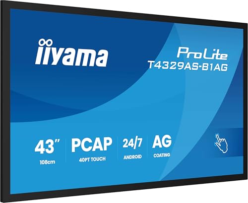 iiyama Prolite T4329AS-B1AG 108cm 42,5" VA LED-Monitor 4K UHD 20 Punkt All-in-One-PCAP-Touchscreen-Display HDMI USB-C RS-232c RJ45 USB2.0 Android-OS WiFi AntiGlare Touch-durch-Glas 8H 24/7 iiyama Prolite T4329AS-B1AG 108cm 42,5" VA LED-Monitor 4K UHD 20 Punkt All-in-One-PCAP-Touchscreen-Display HDMI USB-C RS-232c RJ45 USB2.0 Android-OS WiFi AntiGlare Touch-durch-Glas 8H 24/7 von iiyama