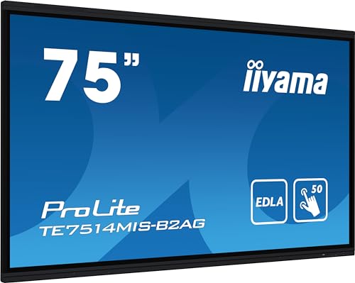 iiyama Prolite TE7514MIS-B2AG 189,3cm 75" VA LED Large Format Display 4K UHD 50 Touchpunkte PureTouch-IR+ HDMI DP USB-C USB3.0/2.0 RS-232c RJ45 HDMI-Out 7H OPS-Slot WiFi Android OS AntiGlare 24/7 iiyama Prolite TE7514MIS-B2AG 189,3cm 75" VA LED Large Format Display 4K UHD 50 Touchpunkte PureTouch-IR+ HDMI DP USB-C USB3.0/2.0 RS-232c RJ45 HDMI-Out 7H OPS-Slot WiFi Android OS AntiGlare 24/7 von iiyama