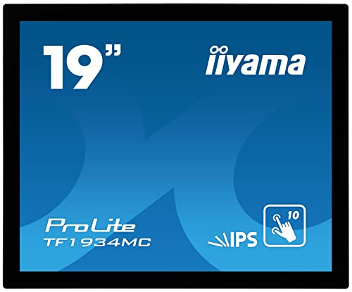 iiyama ProLite TF1934MC-B7X 48cm 19" IPS LED-Monitor Full HD Open Frame 10 Punkt Multitouch kapazitiv VGA HDMI DP 7H IP65 Touch-durch-Glas Anti-Fingerprint schwarz von iiyama