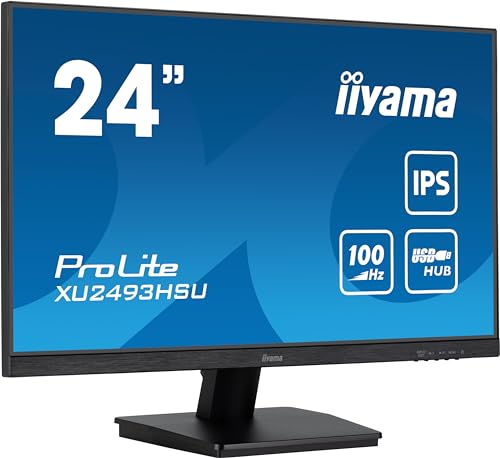 iiyama Prolite XU2493HSU-B7 60,5cm 23,8" IPS LED-Monitor Full-HD 100Hz HDMI DP USB2.0 Adaptive Sync schwarz von iiyama