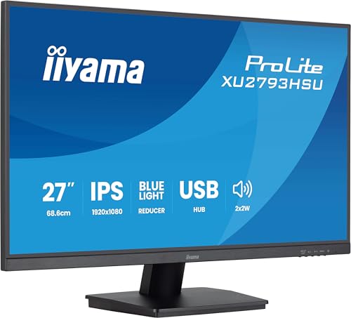 iiyama Prolite XU2793HSU-B7 68,6cm 27" IPS LED-Monitor Full-HD 100Hz HDMI DP USB2.0 Adaptive Sync schwarz iiyama Prolite XU2793HSU-B7 68,6cm 27" IPS LED-Monitor Full-HD 100Hz HDMI DP USB2.0 Adaptive Sync schwarz von iiyama