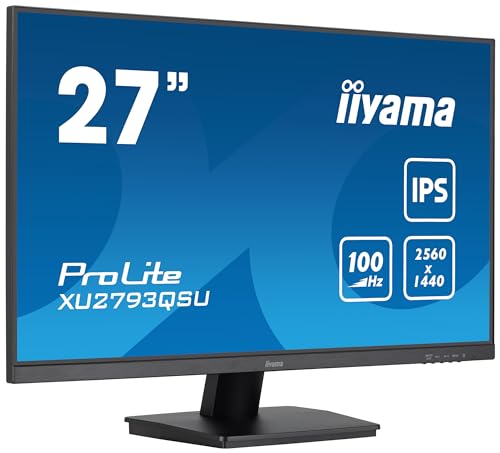 iiyama Prolite XU2793QSU-B7 68,5cm 27" IPS LED-Monitor WQHD 100Hz HDMI DP USB3.2 Slim-Line Adaptive Sync schwarz von iiyama