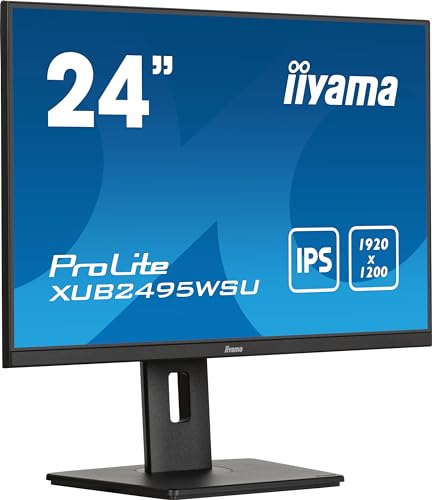 iiyama Prolite XUB2495WSU-B7 61,1cm 24,1" IPS LED-Monitor WUXGA 16:10 HDMI DP USB3.2 USB-C Slim-Line Höhenverstellung Pivot schwarz von iiyama