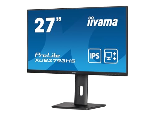 iiyama Prolite XUB2793HS-B6 68,6cm 27" IPS LED-Monitor Full-HD 100Hz HDMI DP Höhenverstellung Pivot FreeSync Slim-Line schwarz von iiyama