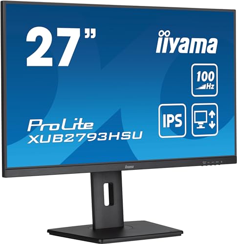iiyama Prolite XUB2793HSU-B6 68,6cm 27" IPS LED-Monitor Full-HD 100Hz HDMI DP USB2.0 Höhenverstellung Pivot FreeSync schwarz von iiyama