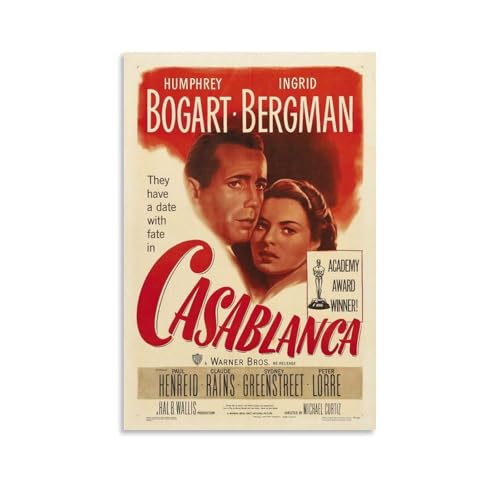 ijshndgn Casablanca Poster, Vintage-Kunst, Raumdekoration, ästhetisches Poster für Schlafzimmer, Wohnzimmer, Wände, ästhetisches Poster, 50 x 75 cm, ungerahmter Stil ijshndgn Casablanca Poster, Vintage-Kunst, Raumdekoration, ästhetisches Poster für Schlafzimmer, Wohnzimmer, Wände, ästhetisches Poster, 50 x 75 cm, ungerahmter Stil von ijshndgn
