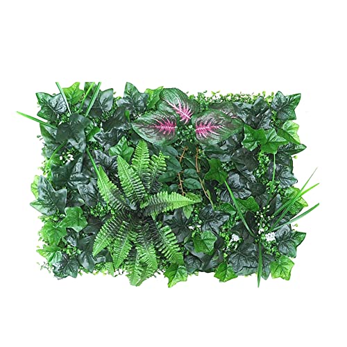 ikasus Pflanzen Wand Künstliche Hecke Hängepflanzen Vertikaler Garten Pflanzenwand Matte für Innenwände geeignet, Garten, Hochzeit, Balkon, Zaun Sichtschutz Wanddekorieren, Grün, 40cmx60cm von ikasus