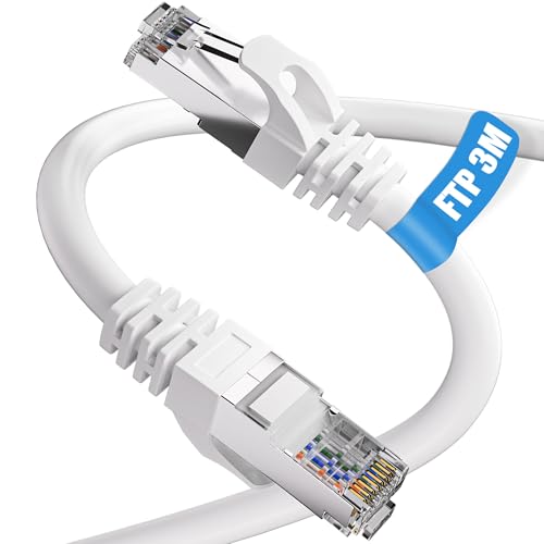 ikbc LAN Kabel 3 Meter, Cat 6 Netzwerkkabel FTP Geschirmt Anti Interferenz, 23AWG Gigabit RJ45 Ethernet Kabel 3m Weiß, High Speed InternetKabel 1000Mbps für Router PS4/5 Gaming ikbc LAN Kabel 3 Meter, Cat 6 Netzwerkkabel FTP Geschirmt Anti Interferenz, 23AWG Gigabit RJ45 Ethernet Kabel 3m Weiß, High Speed InternetKabel 1000Mbps für Router PS4/5 Gaming von ikbc