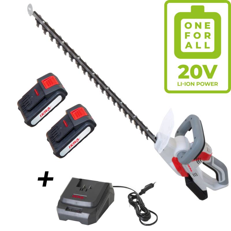 Akku Heckenschere IAHS 20-1 ikra inkl. 2. Akku 2,5Ah & 2. Ladegerät von ikra