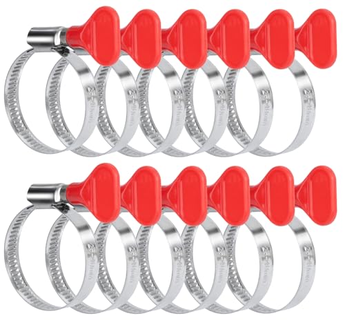 ilauke 12 Stück Schlauchschellen Set, 25-40mm Einstellbare Schlauch Clips Rohrschellen, Edelstahl Schlauchschelle Schlauchklemme mit Griff, für Pool Waschmaschine Wasserrohr Gasrohr Garten Auto Kfz ilauke 12 Stück Schlauchschellen Set, 25-40mm Einstellbare Schlauch Clips Rohrschellen, Edelstahl Schlauchschelle Schlauchklemme mit Griff, für Pool Waschmaschine Wasserrohr Gasrohr Garten Auto Kfz von ilauke