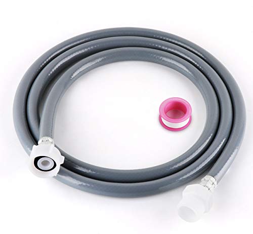 ilauke 2,5 m Zulaufschlauch Verlängerung, Wasseranschluss Verlängerung für Wasch- und Spülmaschinenschlauch, Kaltwasser-Zulaufschlauch mit 6M PTFE-Band, 3/4 Zoll von ilauke