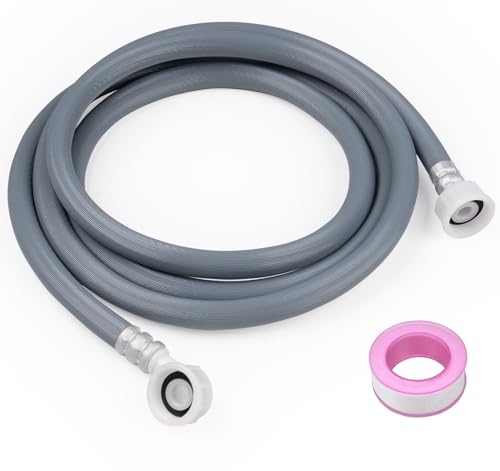 ilauke Ablaufschlauch Verlängerung, 2,5M Abwasserschlauch Spülmaschine Ablaufschlauch Schlauch Universal mit 6M PTFE-Band, 3/4 Zoll Winkel/Gerade für Waschmaschine Geschirrspüler von ilauke