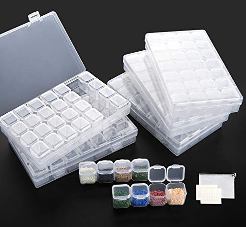 Diamond Painting Zubehör Boxen,ilauke 5 x Aufbewahrungsboxen mit 28 Fächern,Sortierbox für Stickerei Zubehör mit Organizer-Tasche und Aufkleber für Perlen Nailart Schmuck Organizer DIY Kunst Handwerk Diamond Painting Zubehör Boxen,ilauke 5 x Aufbewahrungsboxen mit 28 Fächern,Sortierbox für Stickerei Zubehör mit Organizer-Tasche und Aufkleber für Perlen Nailart Schmuck Organizer DIY Kunst Handwerk von ilauke