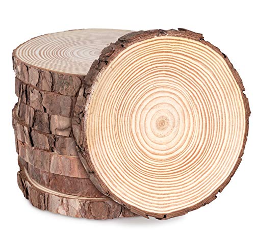 ilauke Holzscheiben 8 Stücke Holz Log Scheiben16-17CM Runde Naturholz Baumscheiben Ca.15mm Dicke für DIY Handwerk Holz-Scheiben Hochzeit Mittelstücke Weihnachten Dekoration Baumscheibe ilauke Holzscheiben 8 Stücke Holz Log Scheiben16-17CM Runde Naturholz Baumscheiben Ca.15mm Dicke für DIY Handwerk Holz-Scheiben Hochzeit Mittelstücke Weihnachten Dekoration Baumscheibe von ilauke