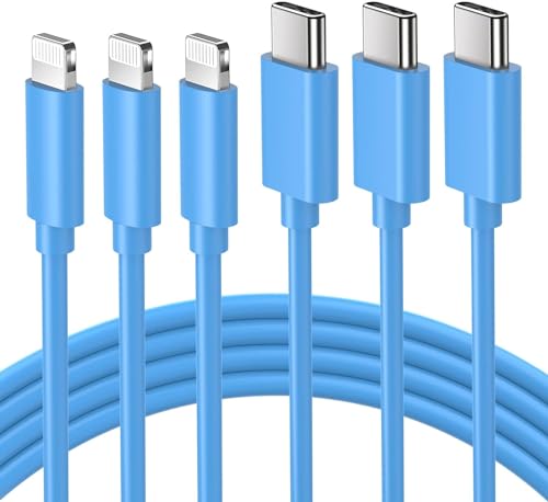 ilikable 3Pack 2M USB C Kabel, MFi zertifizierte iPhone Ladekabel USB C, iPhone Schnellladekabel kompatibel mit iPhone 14Pro,14,13,12,12 Pro,SE 2020,11,Max X XS XR 8 Plus SE 2020, Blau von ilikable