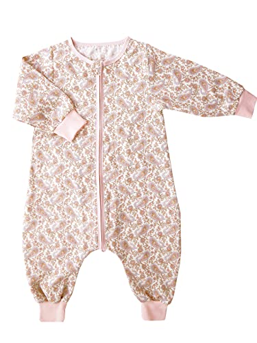 ililmmoe Original Gaze 100% Baumwollschlafsack mit Beinen, Baby kann Decke, Langarm, Frühling und Herbst Stil tragen, Tog1.0 1-4 Jahre von ililmmoe