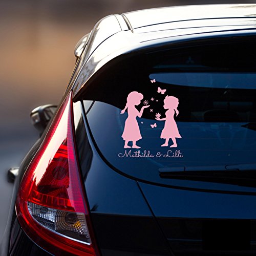 Autotattoo Heckscheibenaufkleber Fahrzeug Sticker Aufkleber Baby Schneeprinzessin Kinder M1872 - ausgewählte Farbe: *schwarz* ausgewählte Größe: *L - 22cm breit x 30cm hoch* von ilka parey wandtattoo-welt