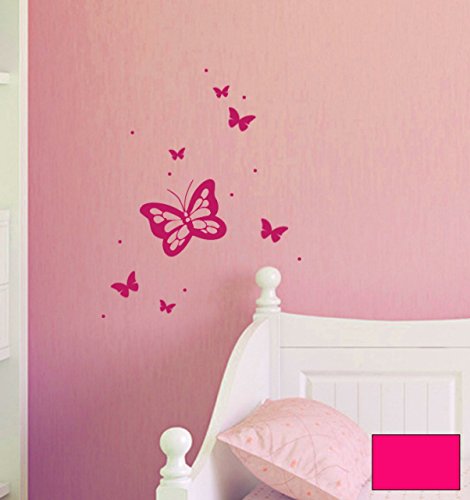 Wandtattoo Wandaufkleber wunderschöne Schmetterling Schmetterlinge Butterfly M1522 ausgewählte Farbe: *Pink von ilka parey wandtattoo-welt
