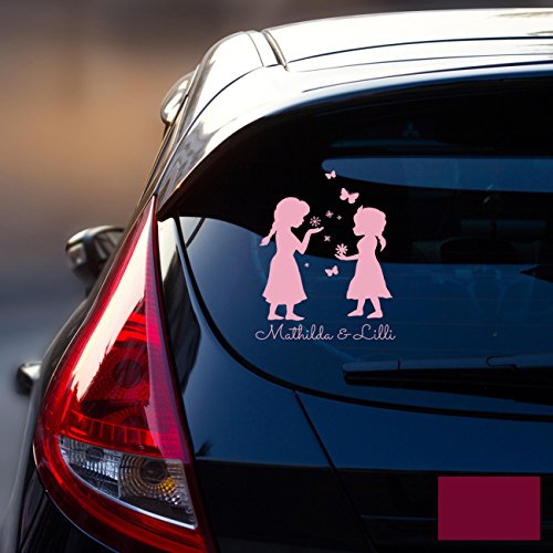 ilka parey wandtattoo-welt Autotattoo Heckscheibenaufkleber Fahrzeug Sticker Aufkleber Baby Schneeprinzessin Kinder M1872 - ausgewählte Farbe: *Beere* ausgewählte Größe: *L - 22cm breit x 30cm hoch* von ilka parey wandtattoo-welt