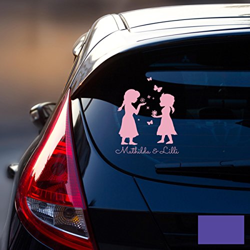 ilka parey wandtattoo-welt Autotattoo Heckscheibenaufkleber Fahrzeug Sticker Aufkleber Baby Schneeprinzessin Kinder M1872 - ausgewählte Farbe: *lila* ausgewählte Größe: *XL - 25cm breit x 35cm hoch* von ilka parey wandtattoo-welt