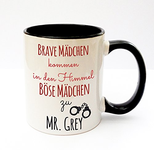 ilka parey wandtattoo-welt Becher Tasse Kaffeetasse Cup Mug Brave Mädchen Böse Mädchen Mr Grey ts166 von ilka parey wandtattoo-welt