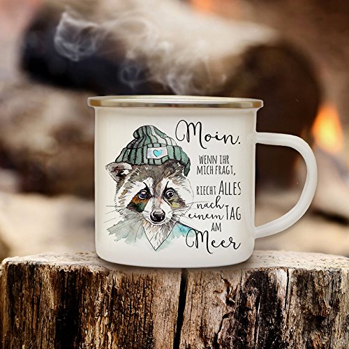 ilka parey wandtattoo-welt Emaille Becher Camping Tasse Waschbär Kaffeetasse Geschenk maritim Spruch Motto ein Tag am Meer eb124 ilka parey wandtattoo-welt Emaille Becher Camping Tasse Waschbär Kaffeetasse Geschenk maritim Spruch Motto ein Tag am Meer eb124 von ilka parey wandtattoo-welt