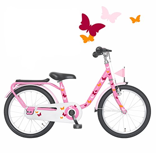 ilka parey wandtattoo-welt Fahrradaufkleber Set Schmetterlinge bunt rot rosa orange Fahrradsticker Aufkleber für Kinder M1077 von ilka parey wandtattoo-welt