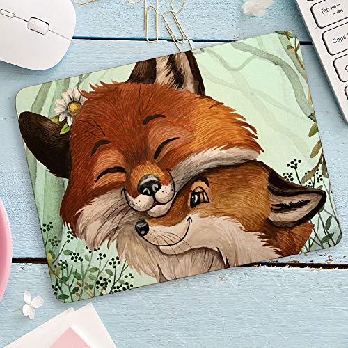 ilka parey wandtattoo-welt Mousepad Mousepad Mouse pad Mauspad Fuchs Füchschen Fuchmama Mama mit Kind Mausunterlage Bedruckt Mouse Pads mp103 von ilka parey wandtattoo-welt