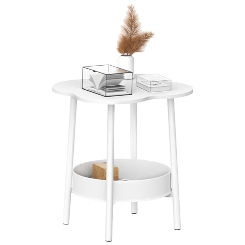 ilkqeppe Couchtisch, blumförmige Desktop-Tee-Tisch, moderner Endtisch, Wohnzimmer-Zentrum minimalistischer Display Couchtisch mit 2-stufig Weiß von ilkqeppe