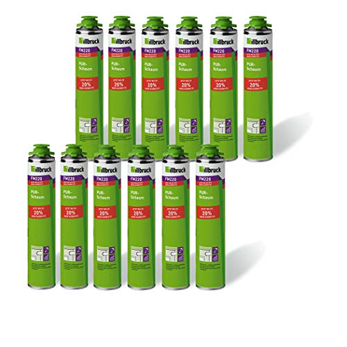 illbruck FM220 Montageschaum Pistolenschaum PUR Schaum 12 x 750ml Dose - 1K PUR Schaum zur Verfüllung, Dämmung und Isolierung der Fensteranschlussfugen sowie Füllung Anschlussfugen Türrahmen illbruck FM220 Montageschaum Pistolenschaum PUR Schaum 12 x 750ml Dose - 1K PUR Schaum zur Verfüllung, Dämmung und Isolierung der Fensteranschlussfugen sowie Füllung Anschlussfugen Türrahmen von Illbruck