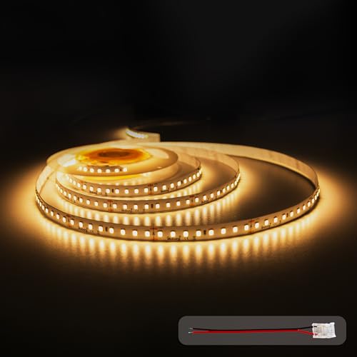 illuburg 24V LED Strip 5m Warmweiß 2700K 128LEDs/M 12W/M 7200lm superhell SMD 2835 Dimmbar LED Streifen Band Lichtleiste von illuburg
