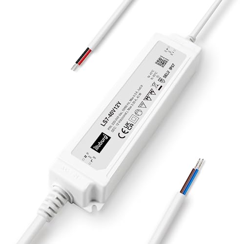 illuburg LED Trafo 12V 40W Wasserdicht IP67 Flackerfrei für LED Strip Lampe LED Netzteil Treiber Power Supply von illuburg