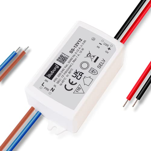 illuburg LED Trafo 12V 12W Flackerfrei für LED Strip G4 GU5,3 LED Netzteil Treiber Transformator Driver Power Supply von illuburg