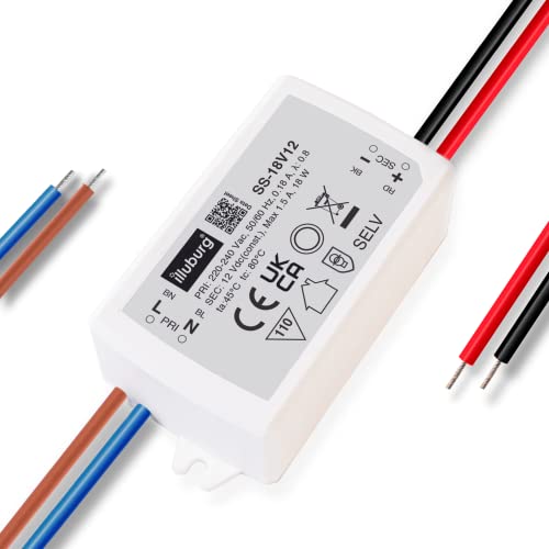 illuburg LED Trafo 12V 18W Flackerfrei für LED Strip G4 GU5,3 LED Netzteil Treiber Transformator Driver Power Supply von illuburg