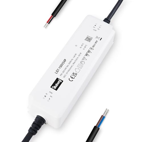 illuburg LED Trafo 24V 150W Wasserdicht IP67 Flackerfrei für LED Strip Lampe LED Netzteil Treiber Power Supply von illuburg