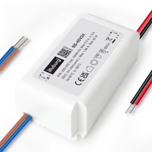 illuburg LED Trafo 24V 45W Flackerfrei für LED Strip Lampe LED Netzteil Treiber Transformator Driver Power Supply von illuburg
