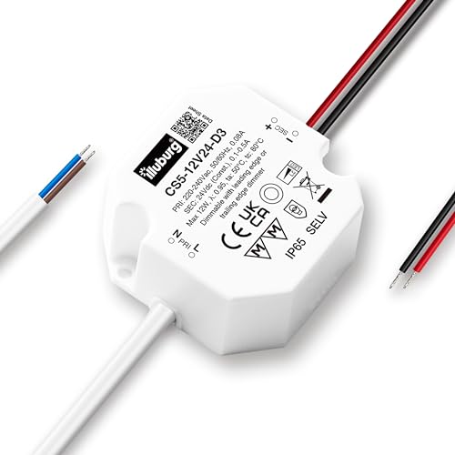 illuburg LED Trafo 24V Dimmbar Triac 2,4W - 12W Wasserdicht IP65 für LED Strip Lampe LED Netzteil Treiber Transformator Vorschaltgerät Driver von illuburg