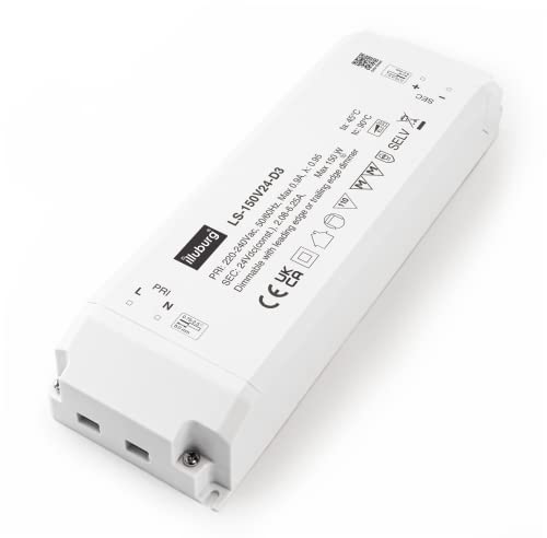 illuburg LED Trafo 24V Dimmbar Triac 50W - 150W für LED Strip Lampe LED Netzteil Treiber Transformator Vorschaltgerät Driver von illuburg